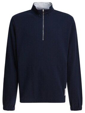 Thom Browne Sweatshirt With Half Zipper And Logo Tag Size 1 Men